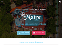 Tablet Screenshot of camping-herault-lamaire.com